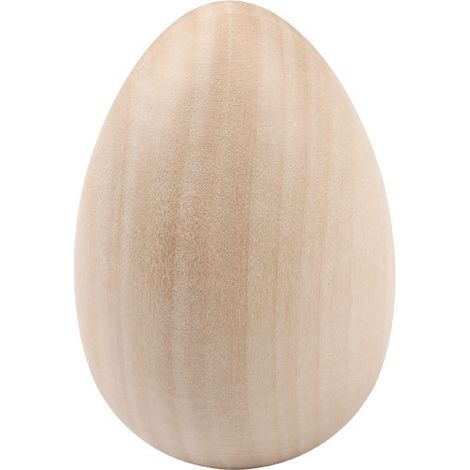 Œufs décoratifs peints — Lot de 10 Œufs en bois lisse, pouvant tenir debout Décorations de Pâques en bois 55 x 35 mm Idéal pour la peinture et la teinture (1/5)
