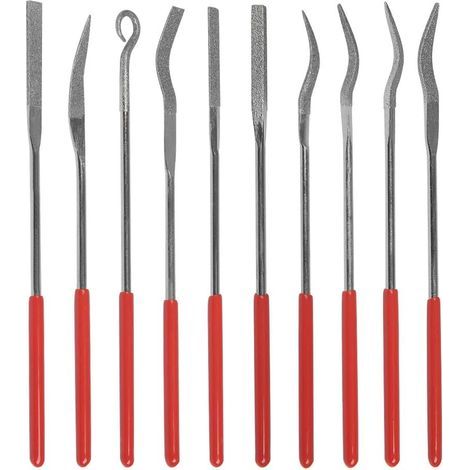 10-teiliges Nadelfeilen-Set aus Aluminiumlegierung zum Schleifen und Reparieren von Formen, Feilen-Set mit Körnung 150 für Präzisionsarbeiten und Modellbau (1/5)