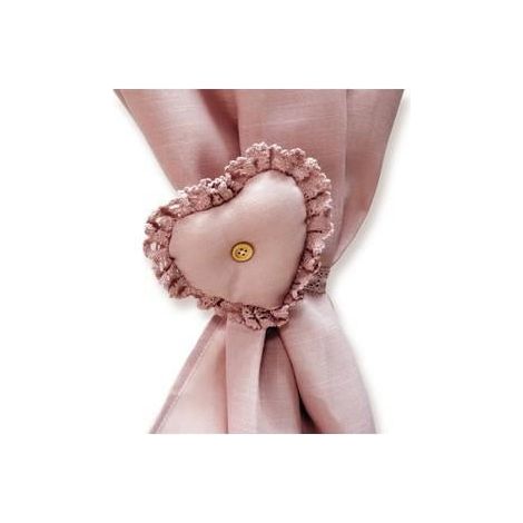 Fermatenda a cuore rosa, 11x11 cm (kit da 10)