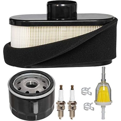 Compatible avec les filtres à air Pré-filtre Filtre à huile Kit de bougies d'allumage Convient pour X300 X304 X360 X500 X530 Z445 Z465 Z540M Moteur 4 temps Remplacer MIULEE 12555 (1/4)