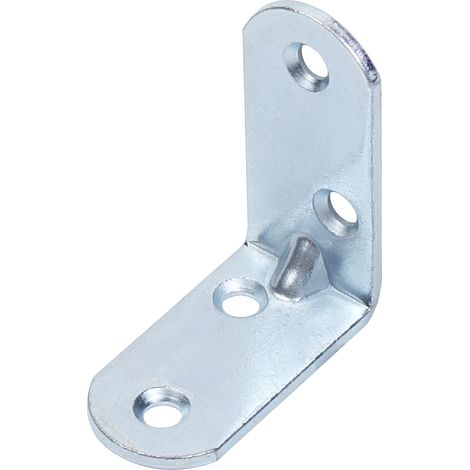 Équerre de chaise – zinguée – avec extrémités arrondies – 40 x 40 x 19 mm – Set de 40 pièces – Marque Alberts (1/2)