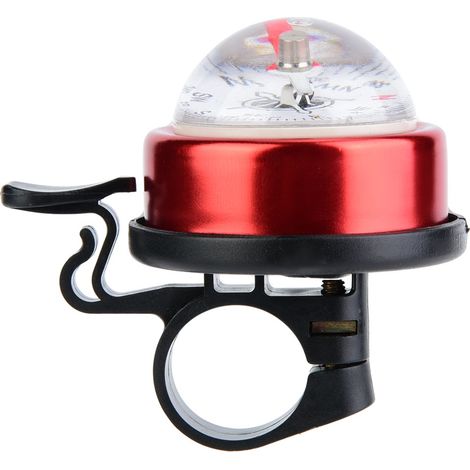 Sonnette de Vélo de Montagne, Avertisseur Sonore en Métal et Plastique avec Boussole, Rouge pour Cyclisme (1/5)