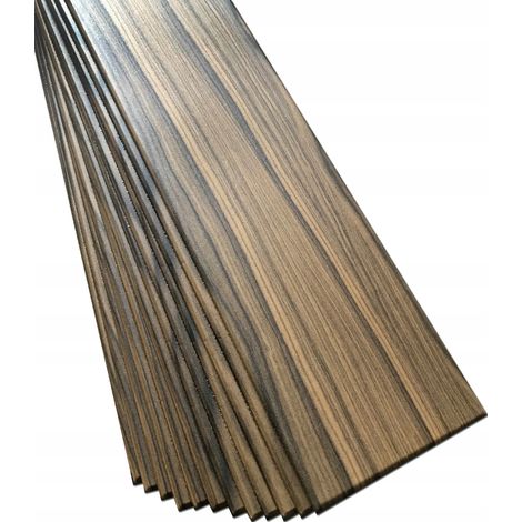 Verdico Panneaux muraux et plafonniers P-13 effet bois brun 100×16,7 cm – Dalles décoratives légères en polystyrène, isolation thermique et acoustique 10m2/ 60 pièces