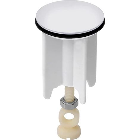 Bouchon de vidange universel pop-up réglable laiton chromé blanc 40mm pour évier cuisine et lavabo salle de bain (1/5)