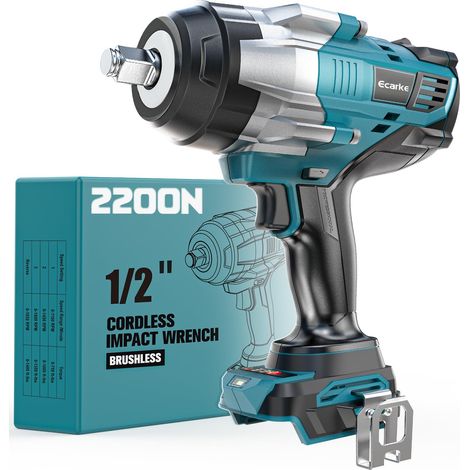 Boulonneuse Sans Fil 2200 Nm Compatible avec 18V – Clé à chocs 1/2" Sans Balais avec Lumière LED, Visseuse a Choc pour Voitures et Machines Lourdes (Outils Uniquement) (1/5)