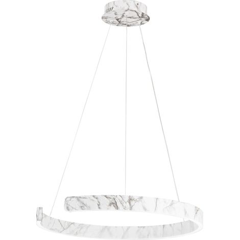 "Sospensione semicircolare LED NAVEL in metallo effetto marmo con CCT 60 cm."