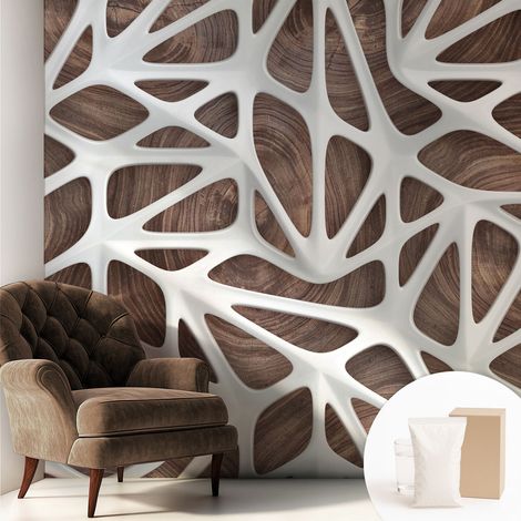 Papier peint intissé mural avec imprimé pour décoration pour salon pour chambre à coucher pour entrée Harmonie dynamique 250x250 cm (1/5)