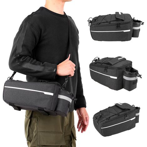 Sac isotherme de coffre isolé, support arrière de vélo, sac de rangement réfléchissant pour vtt, sacoche d'épaule (1/5)
