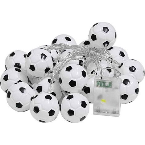 Guirlandes Lumineuses 20LEDs Football Décoration -Moderne Boules Modélisation Intérieur Décoration Blanc Chaud Lumière 3M/6.56ft (1/5)
