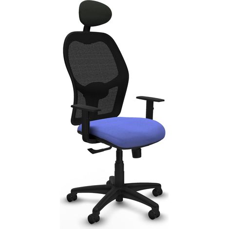 Sedia da ufficio piqueras y crespo Alocén nero mesh supporto lombare (1/2)