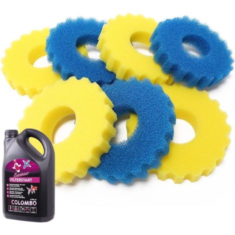 Mousses De Remplacement Filtre Bassin Sous Pression 18W + bactéries 1000ml (1/2)