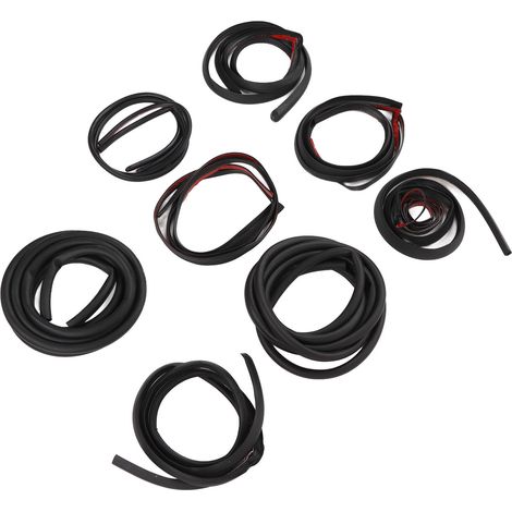 Kit de 8 bandes d'étanchéité en caoutchouc pour voiture, réduction du bruit et insonorisation, bandes adhésives de remplacement pour carrosserie complète de Tesla Model Y (1/5)