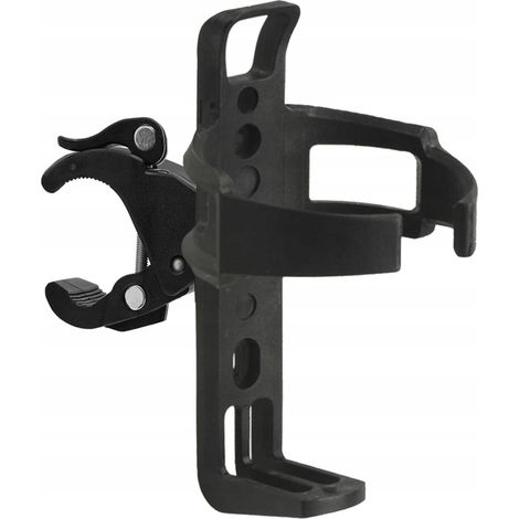 Porte-bidon vélo noir, guidon et cadre, montage sans outil, 0,5-1 L, polypropylène, 14,5 x 14 cm, universel (1/5)
