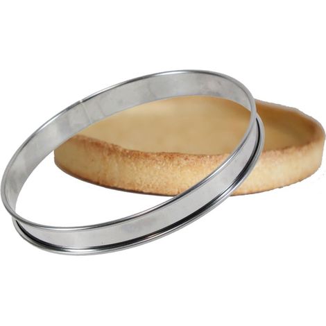 1 Cercle à tarte Inox Bords roulés Ø100 mm H20 mm Cuisson professionnelle Pâtisserie