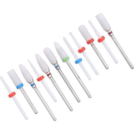 Fraise en céramique, foret, rectifieuse électrique, fichiers, 12 pièces (1/5)