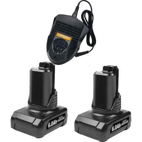 Batterie de remplacement, 12V Lithium-ion, capacité de 3000mAh, 2 set (1/2)