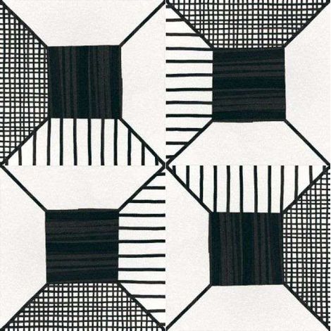 Carrelage sol / mur effet ciment 20x20 cm CAPRICE DECO  BLOCK B&W(vendu par boite de 1m2) (1/2)
