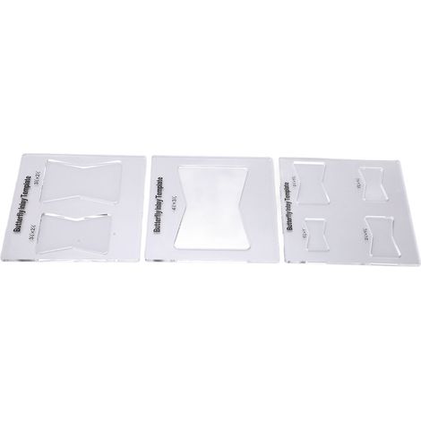 3 gabarits de défonceuse pour incrustation papillon, modèles décoratifs pour pièces et accessoires de travail du bois (1/5)
