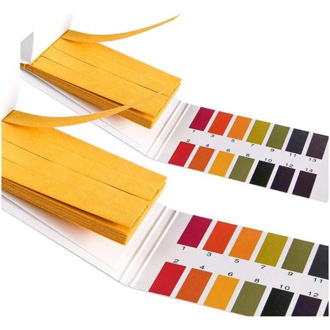 Packungen mit je 160 pH-Teststreifen inklusive Kunststoffpipette, Wassertestpapier für Schwimmbad, Aquarium, Erde (verschiedene Farben) (1/5)