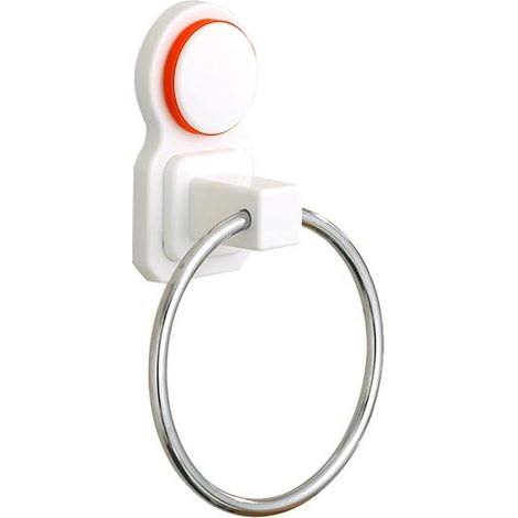 Facile Anneaux Porte-Serviettes,Ventouse De Salle De Bains Porte-Serviette,Acier Inoxydable Porte-Bagages,Convient À Cuisine Un Hôtel Installation Sans Trou/blanc / 14 cm. (1/5)