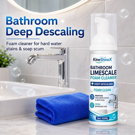 KineShineX Bathroom Descaling Foam Cleaner 100ML - Faucet, Glass, and Tile Soap Stain Cleaner (1/5)