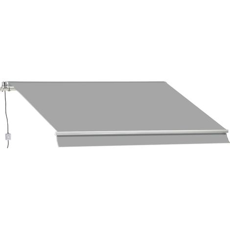 Tenda da sole elettrica 3 x 2 metri color cenere tenda da sole motorizzata per verande e balconi motore incluso