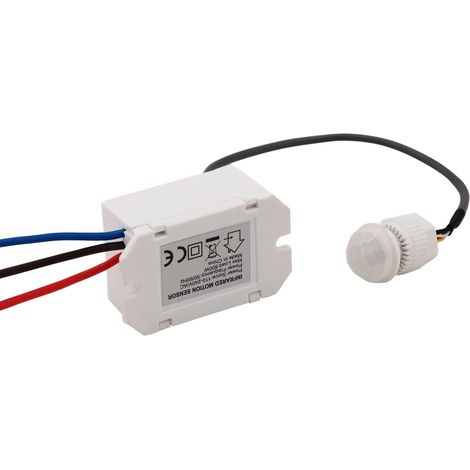 Stück Infrarot-Sensorschalter, Mini-Infrarot-Bewegungsmelder für die Innenmontage, Eingebauter Bewegungssensor 220 V, 8 m Erfassungsbereich bei 360 °
