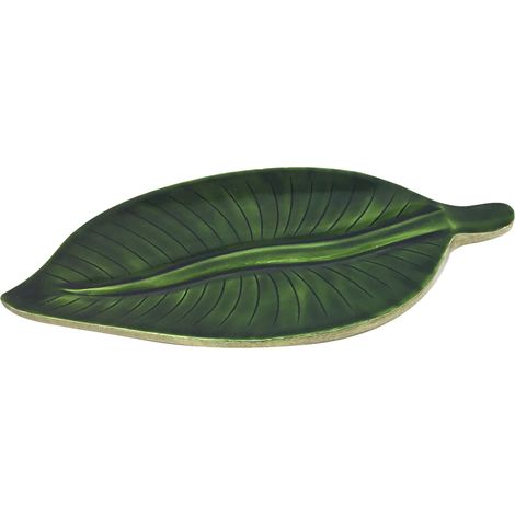 Signes Grimalt Große Blatttablett-Tabletts  Grün 3x33x15cm