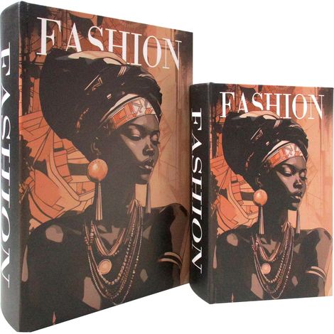 Signes Grimalt Scatola per libri africani 2U grigia rettangolare - 27x18x7 cm