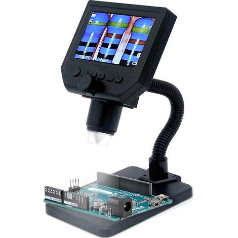 G600 Tragbares digitales LCD-Mikroskop mit 8 hochhellen LEDs und eingebautem Lithium-Akku