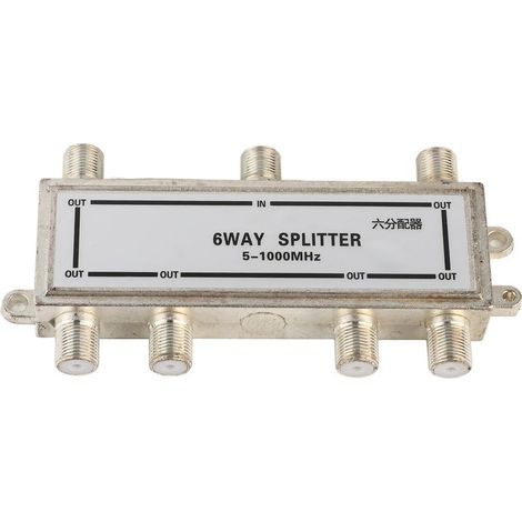 Répartiteur de câble coaxial 6 voies 5-1000 MHz pour antenne TV CATV (1/4)
