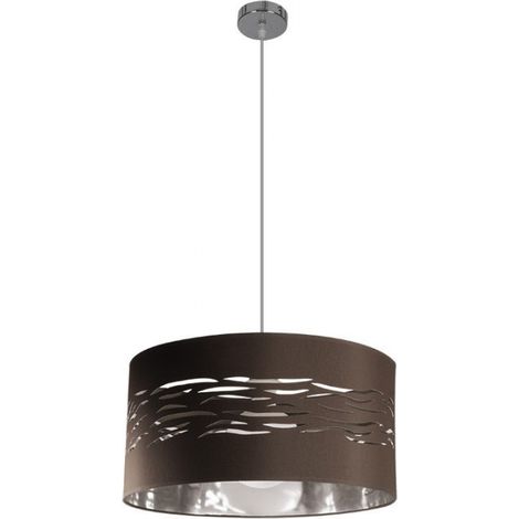 FAB 157794079 Niebla Suspension 1xe27 Chrome / marron-argent Regx40x40 Cm (1/3)