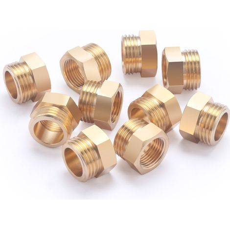 Racor Marsella Reducido QUICK PLOMBERIE - Macho 1/2  Hembra 3/4 x 10 unidades