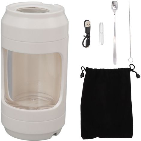 Couvercle lumineux LED pour pot à cigarettes étanche, grossissement 8X, fonction broyeur intégré, blanc, idéal maison bureau voyage (1/5)