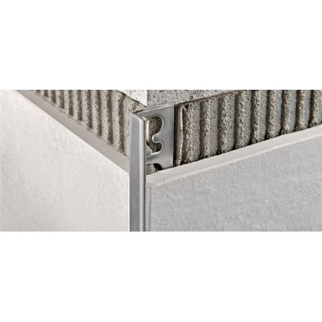 Profilo proterminal h 12,5 mm acciaio aisi 304 satinato barra da 2,7 ml (1/2)