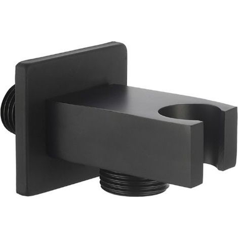 Presa acqua Hermes con supporto nera opaca in ottone M 1/2 x 1/2   Tecom