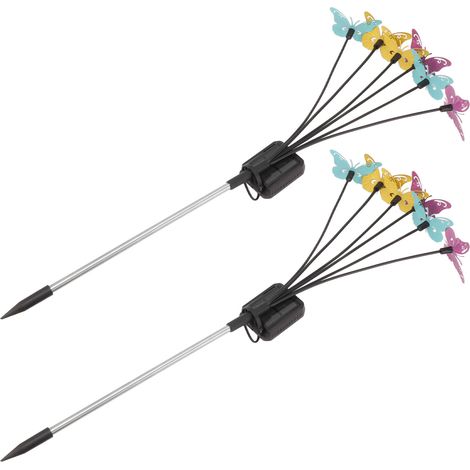 2PCS Solar Spike Lights Ground Landscape Decorative Lamp for Outdoor Garden Yard IP65 Waterproof (1/5)