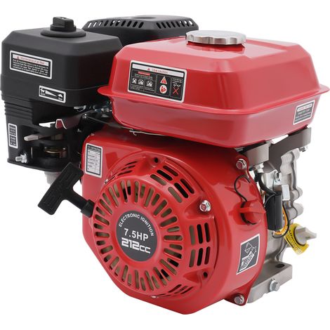 7.5 CV Moteur Thermique 4 Temps, 212cc Moteur Karting, Monocylindre, avec Alarme Manque d‘Huile, pour Karting, Tondeuse, Broyeur et Outils de Jardin (1/5)