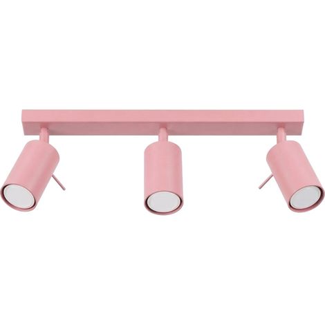Plafones RING rosa acero 3xGU10 45cm Sollux (1/2)