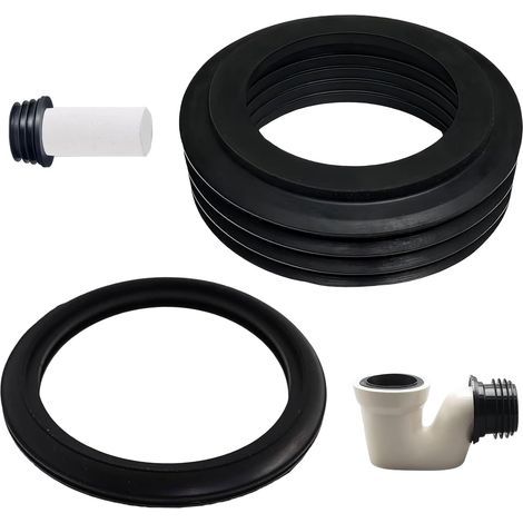 Stück Spülrohrdichtungen für Geberit, Lippendichtungen (Ø 55/42 mm) Spülrohrverbinder, Gummihülse (Ø 36-45/60 mm) für Unterputzspülkasten, DN40 45mm Dichtung (Schwarz) (1/5)