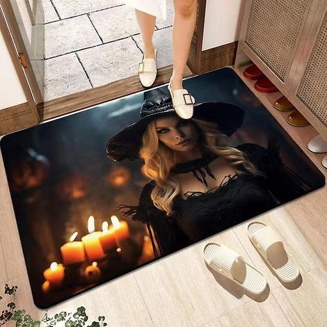 60x40cm Cm Paillasson D'halloween Pour Intrieur Et Extrieur, Tapis De Bienvenue Amusant-8 (1/5)