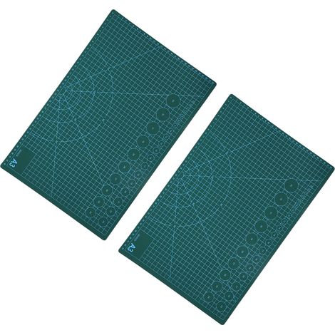 Tableau de découpe PVC auto-cicatrisant A3, lot de 2, planche à grille pour couture et patchwork, DIY artisanat, surface de coupe durable (1/5)