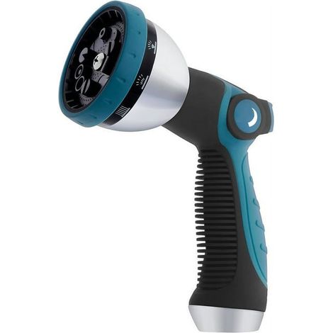 Pulvérisateur d'arrosage pour tuyau - 10 modes de jet, contrôle au pouce, vanne marche/arrêt pour débit précis - Buse haute pression pour jardin, pistolet d'eau robuste pour tuyau d'arrosage extérieur