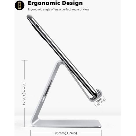 Support Téléphone - Support Bureau En Alliage D'aluminium - Compatible iPhone Et Smartphones 4 À 8 Pouces - 1 Pièce (1/5)