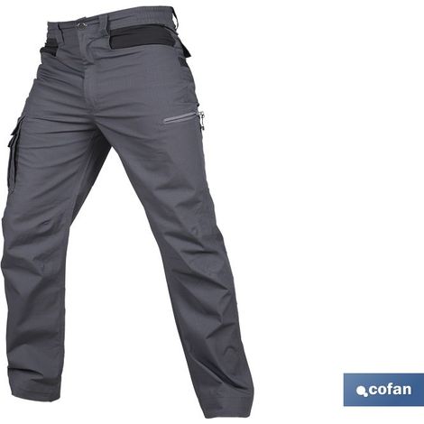 Pantalon de travail gris anthracite, 215 g/m², 65 % polyester, taille 50 (1/4)
