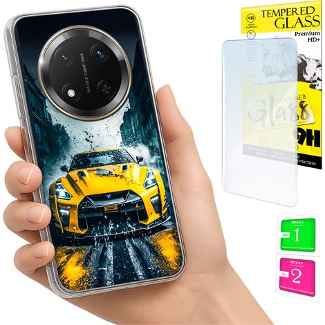 Étui pour Honor Magic7 Lite avec protection photo, coque arrière et verre trempé 9H (1/5)