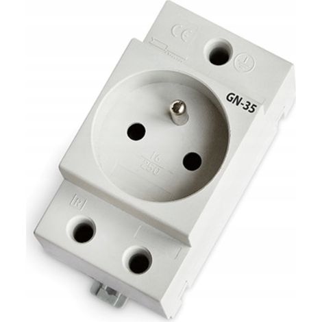 iLuve GN-35 Steckdose 1-phasig mit/ohne 16A 230V AC IP20 für TH35-Schiene 737757