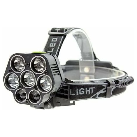 Lampe frontale super lumineuse, lampe frontale puissante 3000 lm étanche rechargeable par USB 18650 torche frontale camping pêche lanterne pour camping en plein air pêche randonnée (1/5)