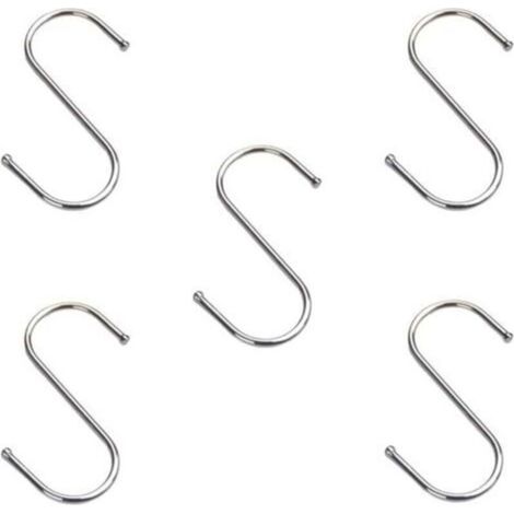 5 Pièces Crochets Acier Inoxydable, Crochet de Suspension, Crochets de Cuisine, pour Salle de Bain, Cuisine, Chambre à Coucher