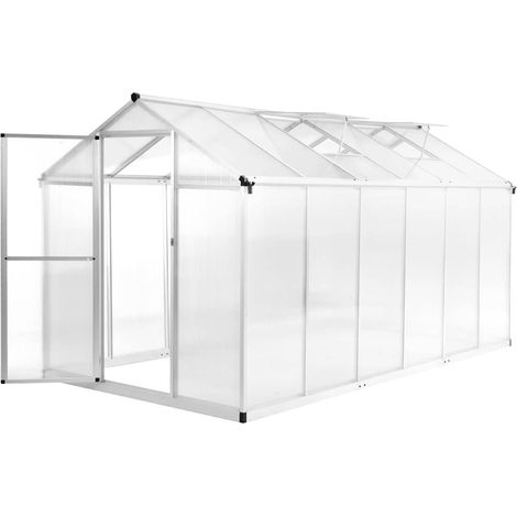 Serre de Jardin Serre Tunnel de Jardin - Serre pour Plantes Aluminium 362x190x195 cm 13,41 m³ BV406014 - BonneVie (1/5)